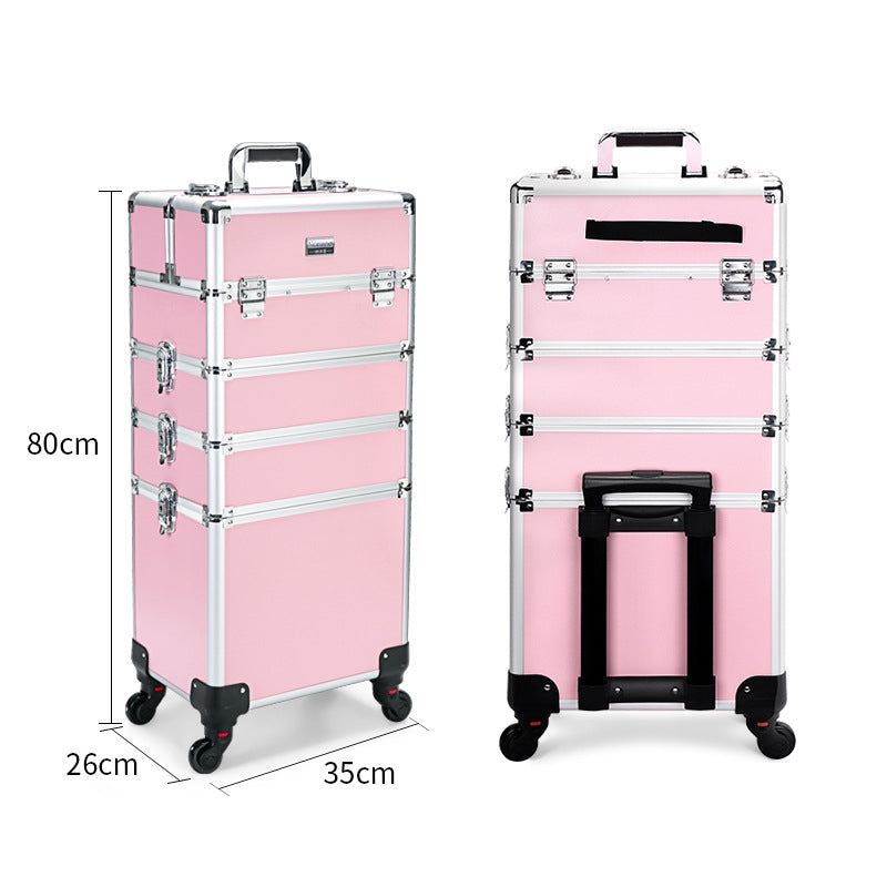 Rolling Cosmetic Case - Aluminum