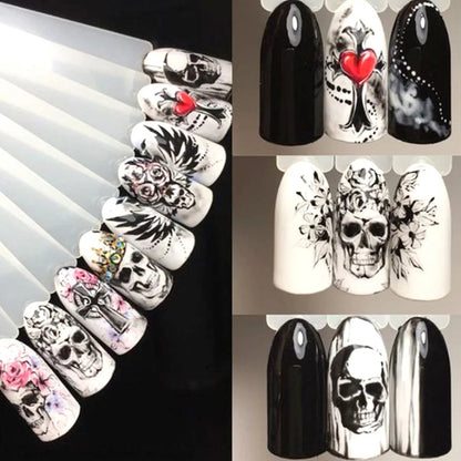 24 Pcs Halloween Nail Art Water Sticker