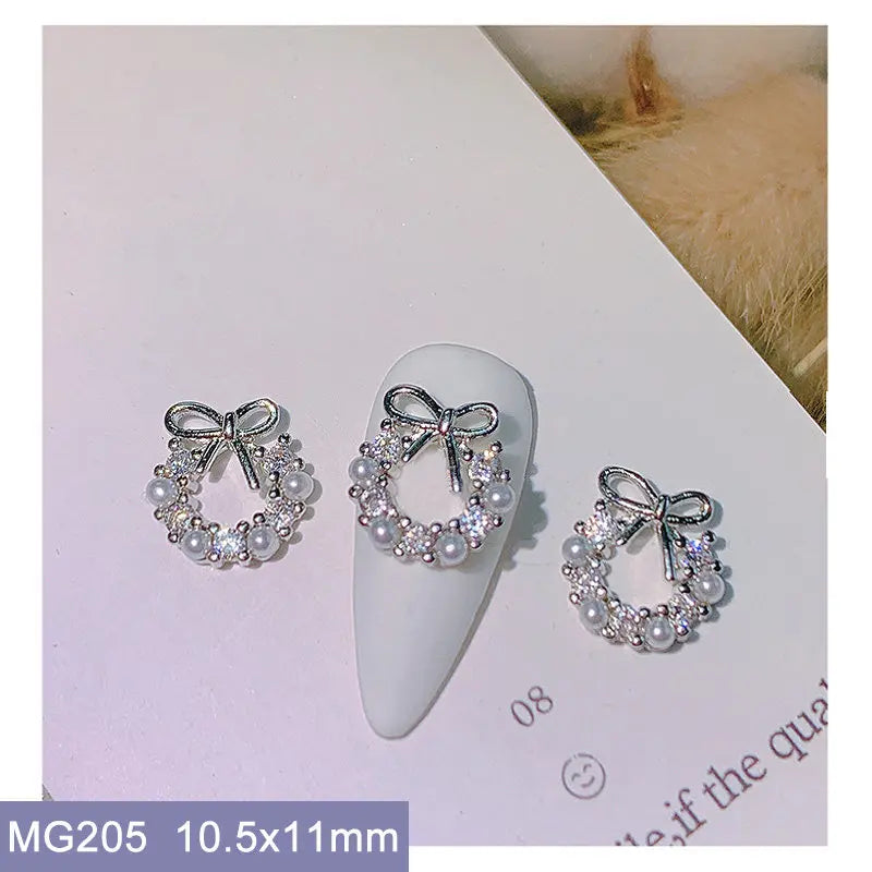 10pcs 3D Alloy Christmas Nail Art Charms