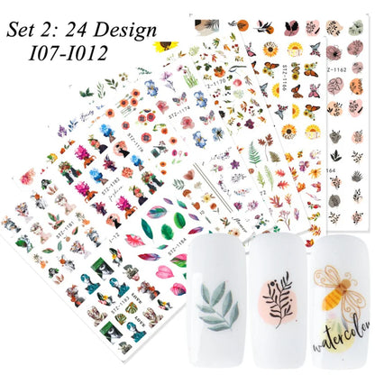 24 Pcs Halloween Nail Art Water Sticker