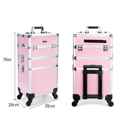 Rolling Cosmetic Case - Aluminum