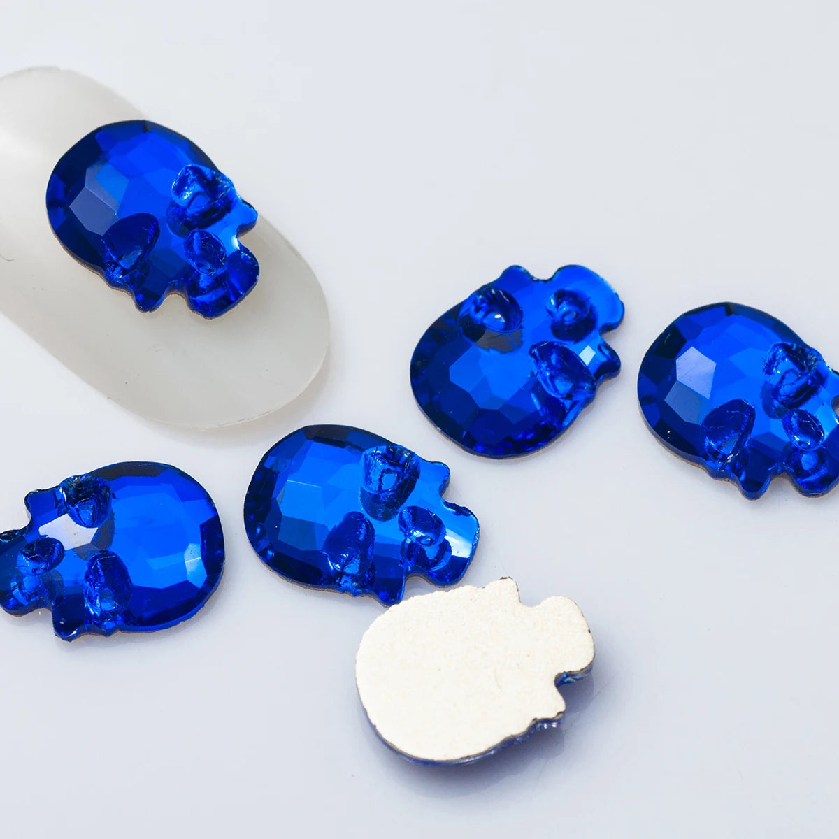 20pcs Glass Crystal Multi - Color Skull