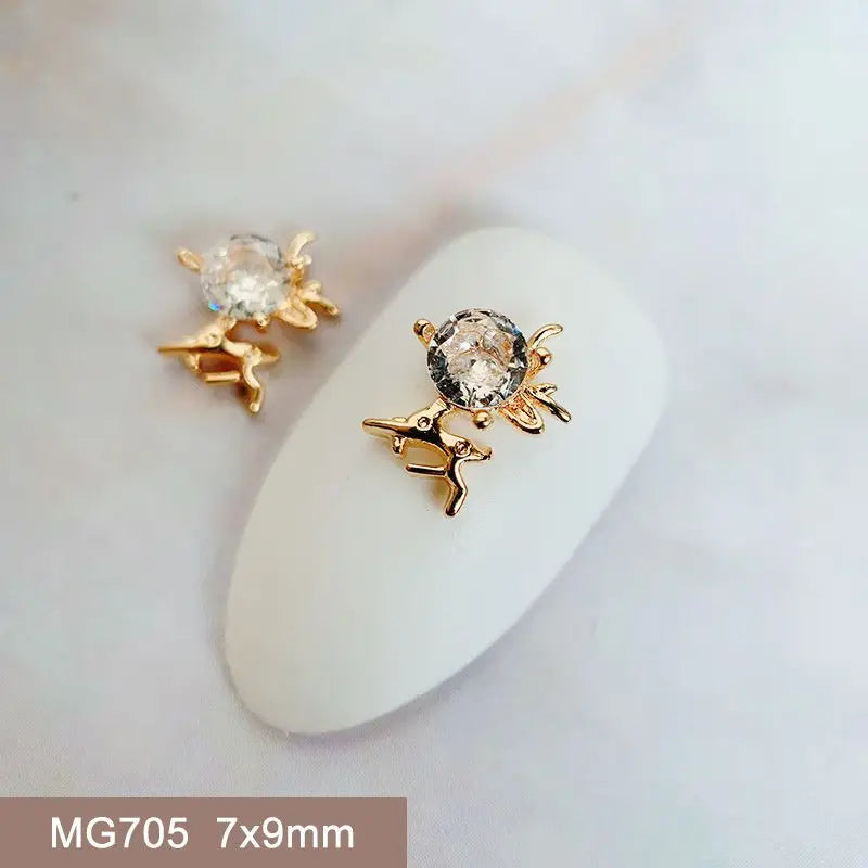 10pcs 3D Alloy Christmas Nail Art Charms