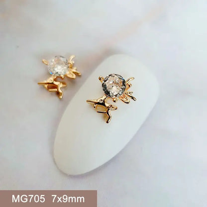 10pcs 3D Alloy Christmas Nail Art Charms