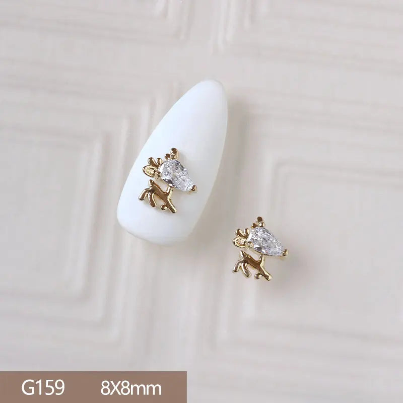 10pcs 3D Alloy Christmas Nail Art Charms