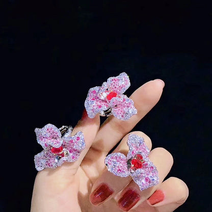 Pink and Sliver Handmade Fashion Ring