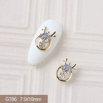 10pcs 3D Alloy Christmas Nail Art Charms