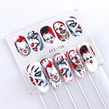 24 Pcs Halloween Nail Art Water Sticker