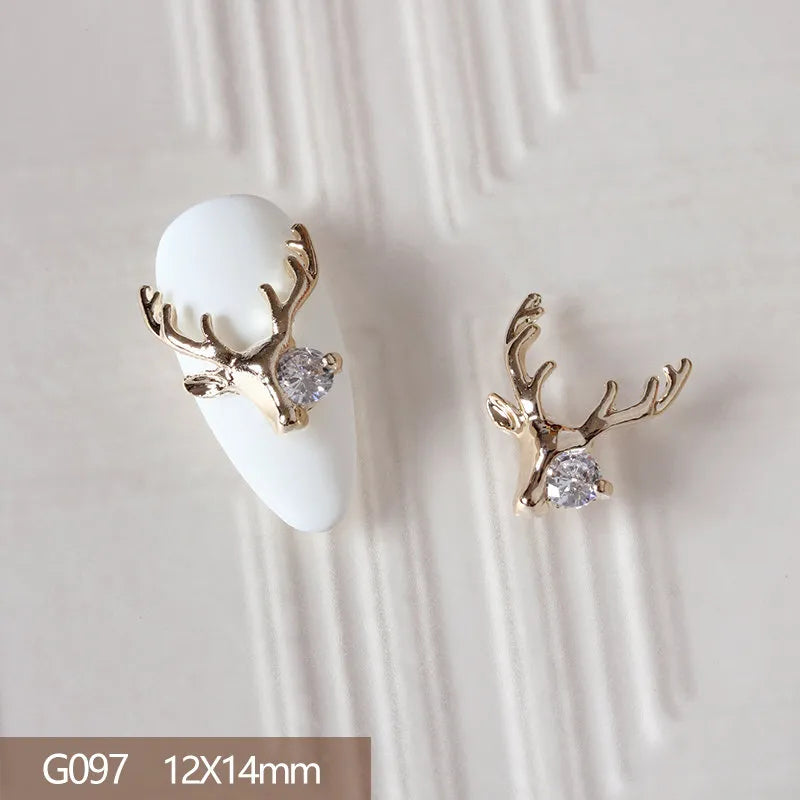 10pcs 3D Alloy Christmas Nail Art Charms