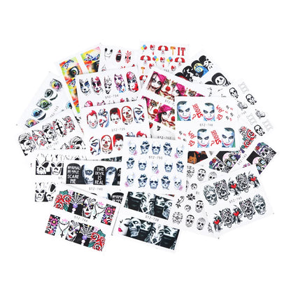 24 Pcs Halloween Nail Art Water Sticker