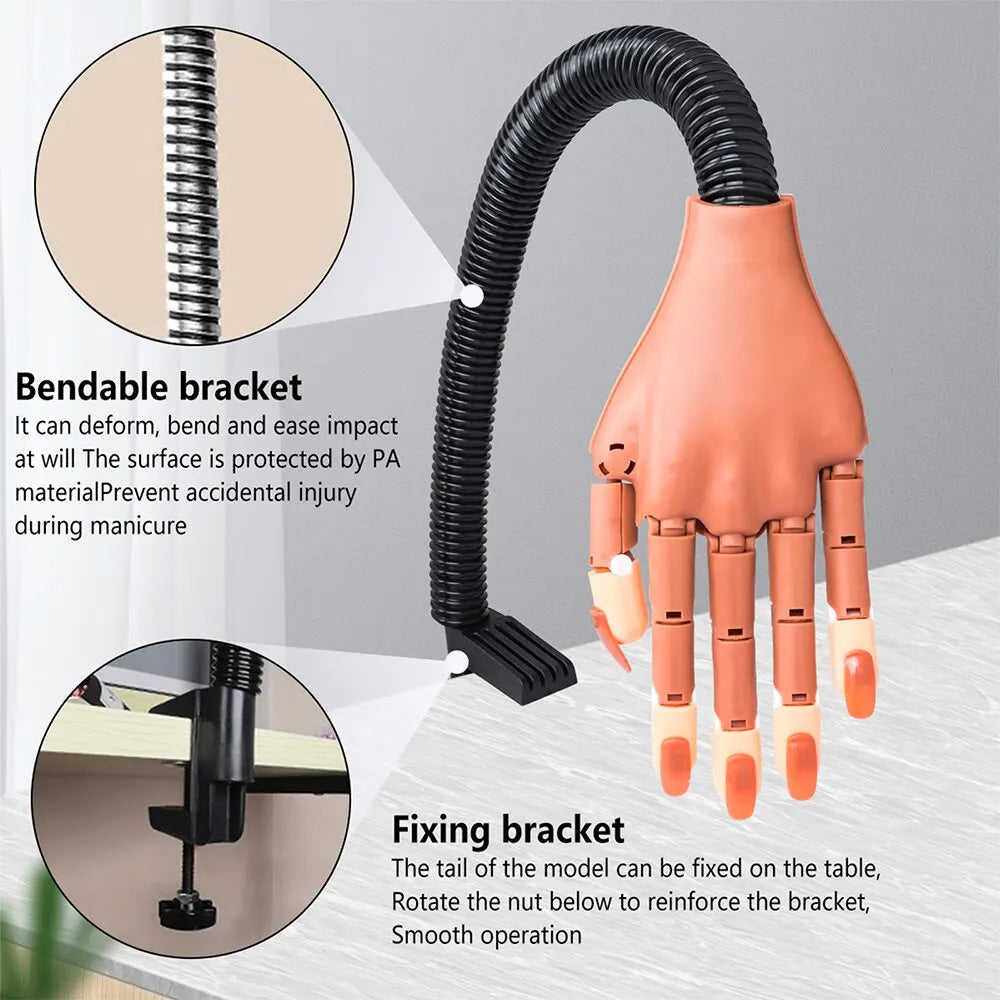 Nail Practice Finger Joint Simulation Of The Real Human Hand Structure Can Be Bent Freely Artificial Hand Model