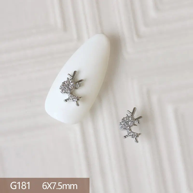 10pcs 3D Alloy Christmas Nail Art Charms