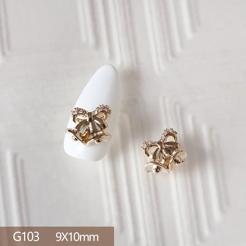 10pcs 3D Alloy Christmas Nail Art Charms