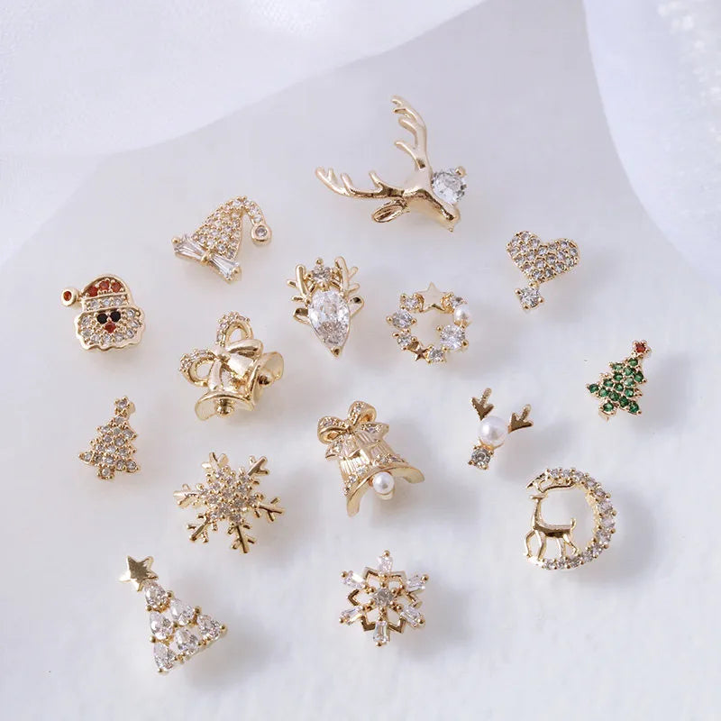 10pcs 3D Alloy Christmas Nail Art Charms