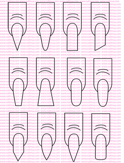 12 Vector Nail Shapes