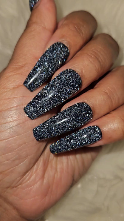 Reflective Glitter Presson - Long Coffin Shape