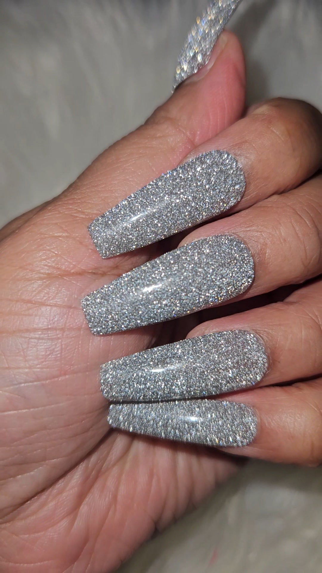 Reflective Glitter Presson - Long Coffin Shape