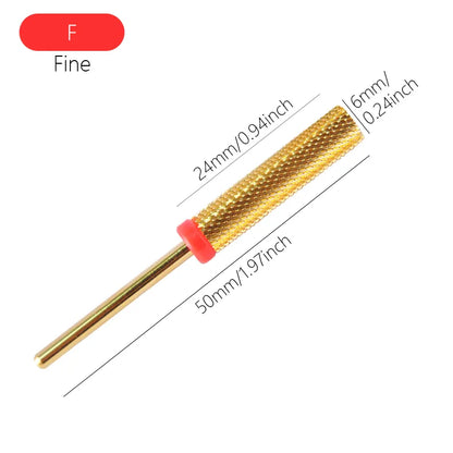 24mm Barrel Carbide Super Long Nail Drill Bits Electric Drills Accessories Manicure Bit Tool Dead Skin Cuticle Milling Cutter